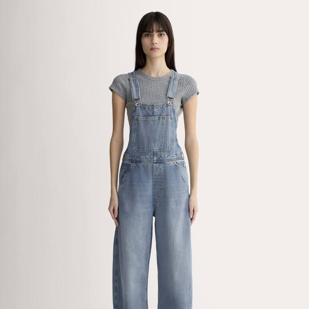 Everlane Curve Overall in Light Indigo, Size 2XL